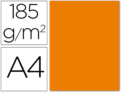 [C200040158] CARTULINA CANSON DIN A4 09 NARANJA 185 GR -UNIDAD-