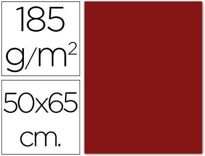 [C200040229] CARTULINA CANSON 50X65 16 ROJO GRANATE CM 185 GR -UNIDAD-