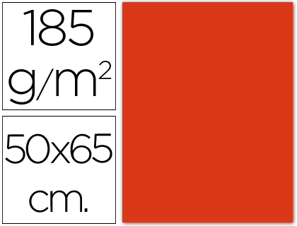 [C200040227] CARTULINA CANSON 50X65 14 ROJO TOMATE CM 185 GR -UNIDAD-