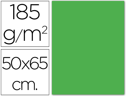 [C200040237] CARTULINA CANSON 50X65 27 VERDE MANZANA CM 185 GR -UNIDAD-