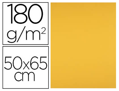 [CT48] CARTULINA LIDERPAPEL 50X65 CM 180 GR ORO VIEJO PAQUETE DE 25 HOJAS