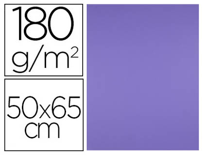 [CT51] CARTULINA LIDERPAPEL 50X65 CM 180 GR PURPURA PAQUETE DE 25 HOJAS
