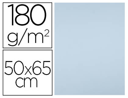 [CX61] CARTULINA LIDERPAPEL 50X65 CM 180G/M2 AZUL PAQUETE DE 25 HOJAS