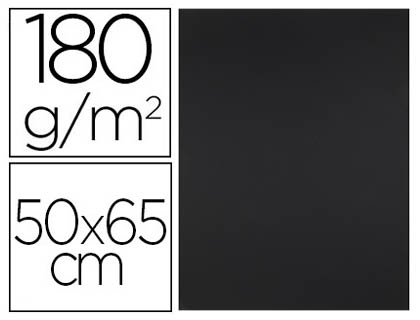 [CX28] CARTULINA LIDERPAPEL 50X65 CM 180G/M2 NEGRO