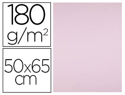 [CX69] CARTULINA LIDERPAPEL 50X65 CM 180G/M2 ROSA PAQUETE DE 25 HOJAS