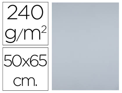 [CT36] CARTULINA LIDERPAPEL 50X65 CM 180 GR GRIS UNIDAD