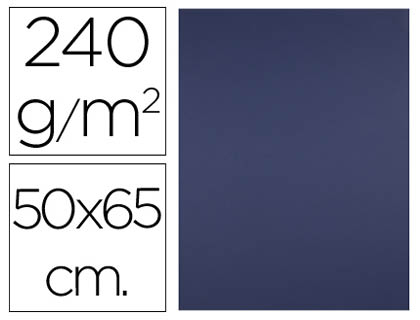 [CX81] CARTULINA LIDERPAPEL 50X65 CM 240G/M2 AZUL ZAFIRO PAQUETE DE 25 HOJAS
