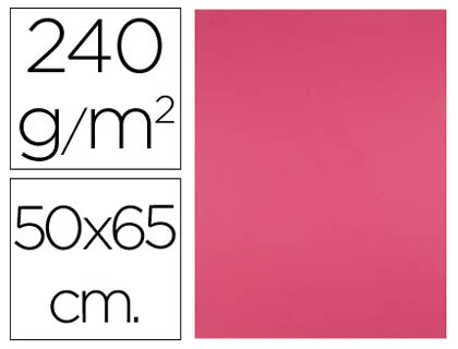 [CX85] CARTULINA LIDERPAPEL 50X65 CM 240G/M2 FUCSIA PAQUETE DE 25 HOJAS