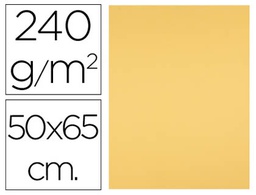 [CX93] CARTULINA LIDERPAPEL 50X65 CM 240G/M2 ORO PAQUETE DE 25 HOJAS