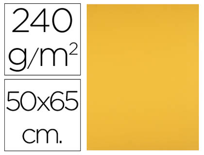 [CX94] CARTULINA LIDERPAPEL 50X65 CM 240G/M2 ORO VIEJO PAQUETE DE 25 HOJAS