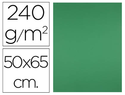 [CT31] CARTULINA LIDERPAPEL 50X65 CM 240G/M2 VERDE PISTACHO PAQUETE DE 25 HOJAS