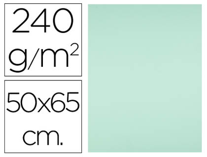 [CT32] CARTULINA LIDERPAPEL 50X65 CM 240G/M2 VERDE NAVIDAD PAQUETE DE 25 HOJAS