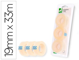 [KF27006] CINTA ADHESIVA Q-CONNECT 33 MT X 19 MM BLISTER DE 3 UNIDADES