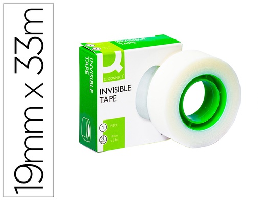 [KF02164] CINTA ADHESIVA Q-CONNECT INVISIBLE 33 MT X 19 MM