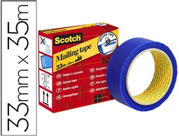 [70005269421] CINTA ADHESIVA SCOTCH POSTAL -AZUL -ROLLO DE 35 MT X 33 MM 820