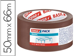 [58571-00000-00] CINTA ADHESIVA TESA MARRON BASIC 66 MT X 50 MM PARA EMBALAJE