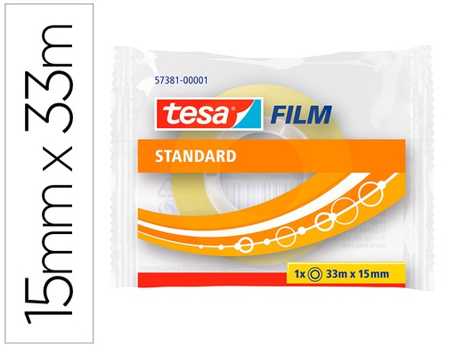 [57381-0001-02] CINTA ADHESIVA TESA STANDARD 33 MT X 15 MM