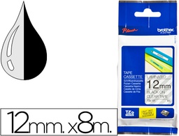 [TZE131] CINTA BROTHER TZE131 TRANSPARENTE-NEGRO 12MM LONGITUD 8 MT