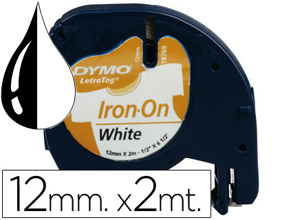 [S0718850] CINTA DYMO LETRATAG 12 MM PARA ROPA