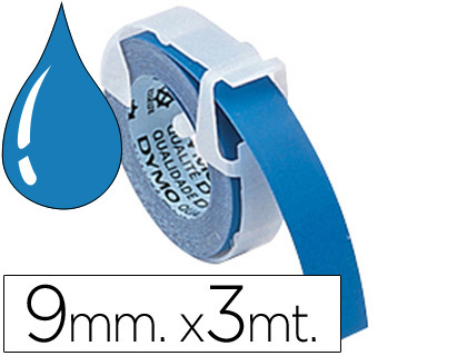 [520106 (S0898140)] CINTA DYMO 3D 9 MM X 3 MT AZUL TRADICIONAL