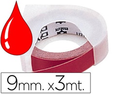 [520102] CINTA DYMO 3D 9MM X 3 MT ROJA TRADICIONAL