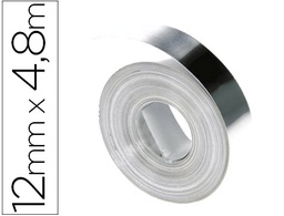[31000] CINTA DYMO ALUMINIO 12MM X 4,8MT SIN ADHESIVO PARA ROTULADORA