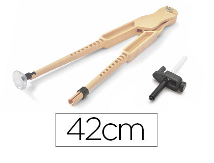 [238U] COMPAS PARA ENCERADO FAIBO DE PLASTICO IMITACION MADERA CON ADAPTADOR 42 CM