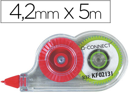 [KF02131] CORRECTOR Q-CONNECT CINTA MINI BLANCO 4,2 MM X 5 MT EN BLISTER