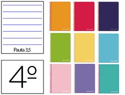 [BC30] CUADERNO ESPIRAL LIDERPAPEL CUARTO WITTY TAPA DURA 80H 75GR PAUTA ANCHA 3,5MM CON MARGEN COLORES SURTIDOS