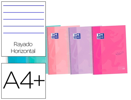 [400075564] CUADERNO ESPIRAL OXFORD EBOOK 5 TAPA EXTRADURA DIN A4+ 120 H HORIZONTAL COLORES SURTIDOS TOUCH