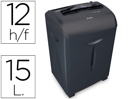 [KF15551] DESTRUCTORA DE DOCUMENTOS Q-CONNECT KF15551 CAPACIDAD DE CORTE 12 H DESTRUYE GRAPAS CLIPS CD Y TARJETAS