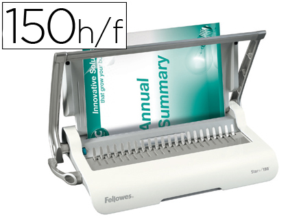 [5627501] ENCUADERNADORA PARA CANUTILLO FELLOWES STAR+150 PERFORA 15 HOJAS TAMAÑO DIN A4 ENCUADERNA HASTA 150 HOJAS