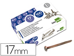 [FS10] ENCUADERNADORES LIDERPAPEL NIQUELADOS N.2 17 MM CAJA DE 100 UNIDADES