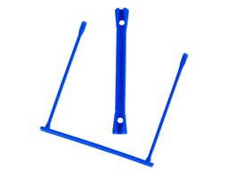 [KF02282] ENCUADERNADOR FASTENER Q-CONNECT PLASTICO E-CLIPS COLOR AZUL CAJA DE 100 UNIDADES