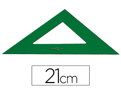 [566-21] ESCUADRA FABER CASTELL 21 CM PLASTICO VERDE