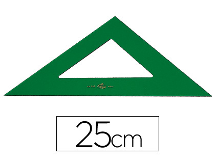 [566-25] ESCUADRA FABER CASTELL 25 CM PLASTICO VERDE