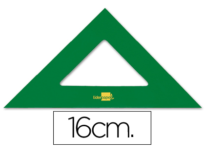 [ES01] ESCUADRA LIDERPAPEL 16 CM ACRILICO VERDE