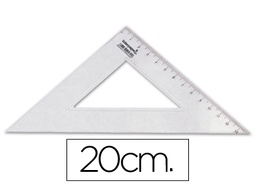 [ES02] ESCUADRA LIDERPAPEL 20 CM PLASTICO CRISTAL