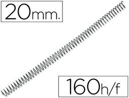 [KF04434] ESPIRAL METALICO Q-CONNECT 64 5:1 20MM 1,2MM CAJA DE 100 UNIDADES