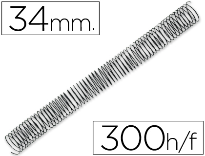 [KF04441] ESPIRAL METALICO Q-CONNECT 64 5:1 34MM 1,2MM CAJA DE 25 UNIDADES