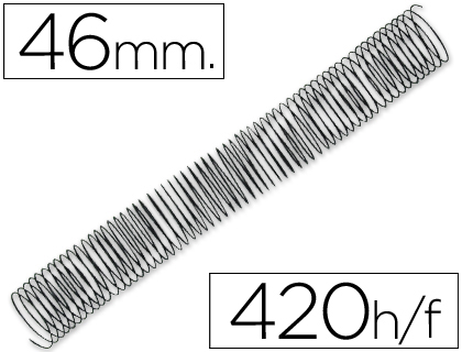 [KF04462] ESPIRAL METALICO Q-CONNECT 64 5:1 46MM 1,2MM CAJA DE 25 UNIDADES