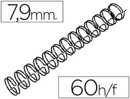 [RG810510] ESPIRAL WIRE 3:1 7,9 MM N.5 NEGRO CAPACIDAD 60 HOJAS CAJA DE 100 UNIDADES