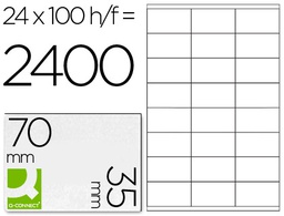 [KF10645] ETIQUETA ADHESIVA Q-CONNECT KF10645 -TAMAÑO 70X35 MM FOTOCOPIADORA LASER INK-JET CAJA CON 100 HOJAS DIN A4
