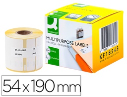 [KF18543] ETIQUETA ADHESIVA Q-CONNECT KF18543 COMPATIBLE DYMO 99019 TAMAÑO 54X190 MM CAJA CON 110 ETIQUETAS