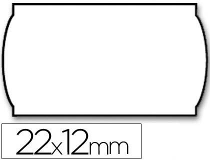 [9006887] ETIQUETAS METO ONDULADAS 22X12 MM LISA REMOVIBLE BLANCA ROLLO 1500 ETIQUETAS