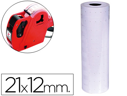 [KF04235] ETIQUETAS Q-CONNECT BLANCA 21X12 MM LISA ROLLO 1000 ETIQUETAS PARA ETIQUETADORA CONNECT KF00712