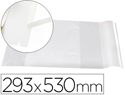 [AD08] FORRALIBRO LIDERPAPEL Nº29 CON SOLAPA AJUSTABLE ADHESIVO 293 X 530 MM