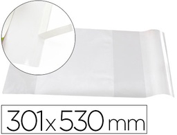 [AD09] FORRALIBRO LIDERPAPEL Nº30 CON SOLAPA AJUSTABLE ADHESIVO 301 X 530 MM