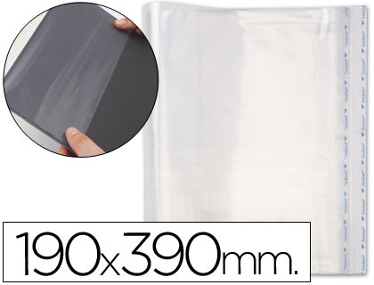 [02001] FORRALIBRO PP AJUSTABLE ADHESIVO 190X390MM