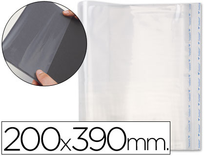 [02002] FORRALIBRO PP AJUSTABLE ADHESIVO 200X390MM